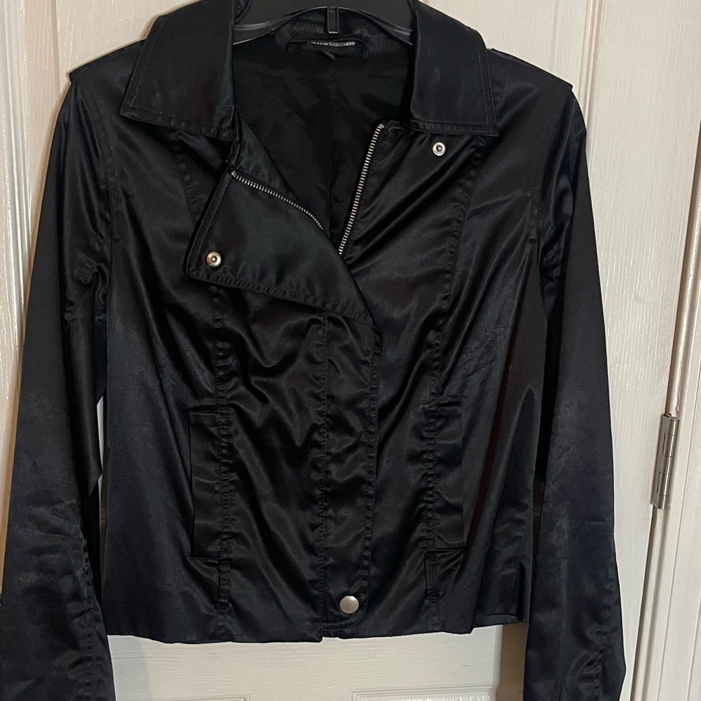 Express Design Studio Women's Black Jacket size 10 zipper closure with pockets - Picture 5 of 16